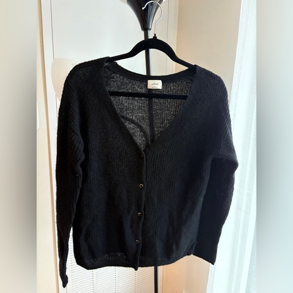 Wilfred Sweaters - Wilfred Aritzia Mohair Alpaca Black Wool Cardigan
